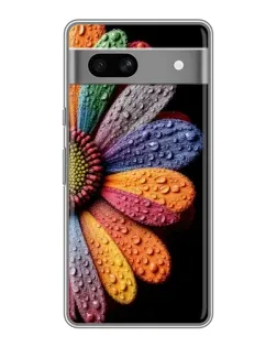 Чехол для Google Pixel 7A с картинкой «Радужный цветок»