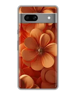 Чехол для Google Pixel 7A с картинкой «Оранжевый макро цветок»
