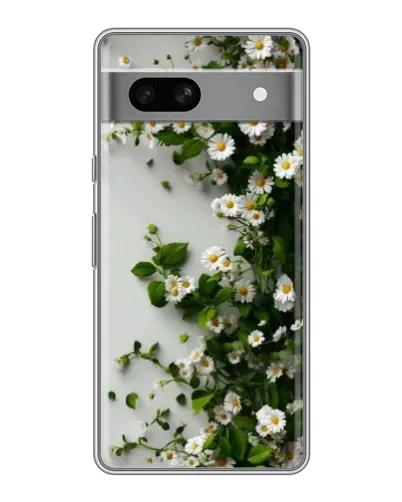 Чехол для Google Pixel 7A с картинкой «Ветка мелких белых цветов»