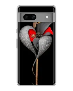 Чехол для Google Pixel 7A с картинкой «Серебряный фантазийный цветок»