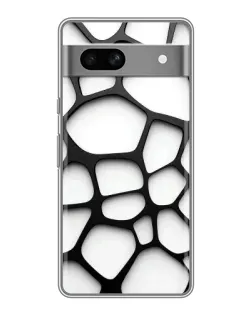 Чохол для Google Pixel 7A з картинкою «Біла об'ємна сітка»