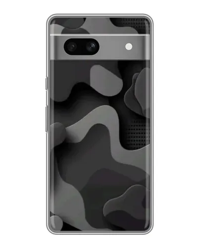 Чехол для Google Pixel 7A с картинкой «Темный абстрактный камуфляж»