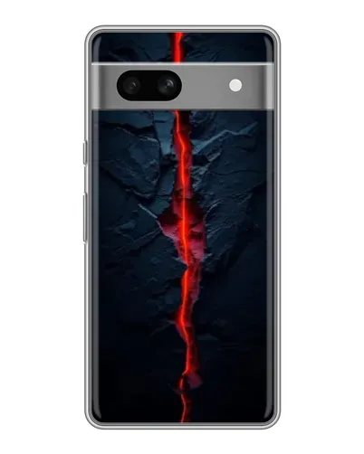 Чехол для Google Pixel 7A с картинкой «Kрасная лавовая трещина»