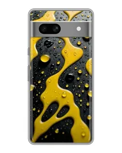 Чехол для Google Pixel 7A с картинкой «Жидкое желтое золото»