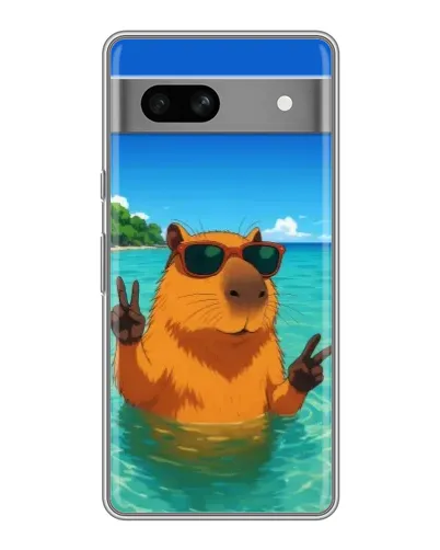 Чохол для Google Pixel 7A з картинкою «Морська капібара»