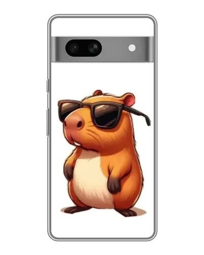 Чохол для Google Pixel 7A з картинкою «Капібара в окулярах»