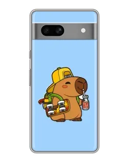 Чохол для Google Pixel 7A з картинкою «Капібара на скейті»