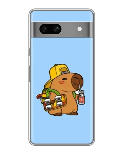 Чохол для Google Pixel 7A з картинкою «Капібара на скейті»