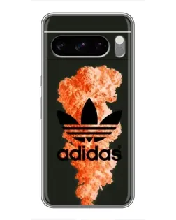 Чохол для Google Pixel 8 Pro з картинкою «Помаранчевий дим Adidas»