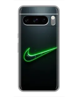 Чехол для Google Pixel 8 Pro с картинкой «Неоновый контур Nike»