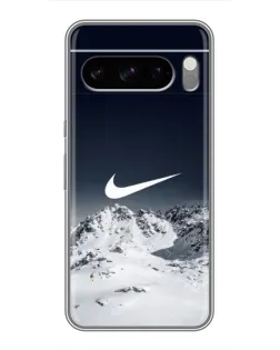 Чехол для Google Pixel 8 Pro с картинкой «Nike — зимние горы»