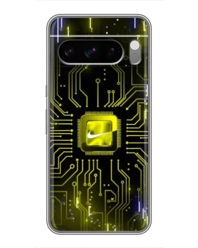 Чехол для Google Pixel 8 Pro с картинкой «Nike — золотая искра»