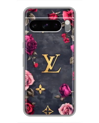 Чехол для Google Pixel 8 Pro с картинкой «Цветочный Louis Vuitton»