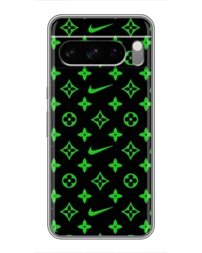 Чехол для Google Pixel 8 Pro с картинкой «Неоновый принт LV»