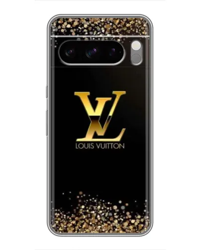 Чехол для Google Pixel 8 Pro с картинкой «LV — золотые искры»