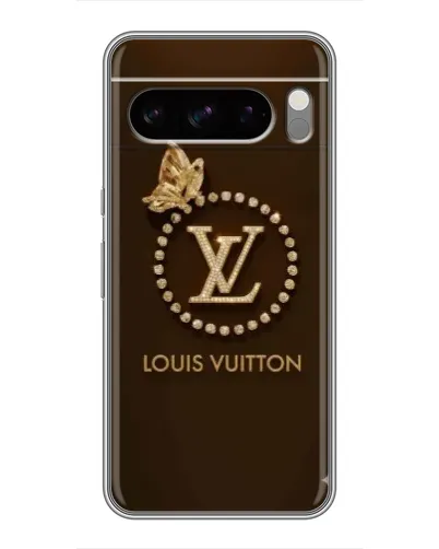 Чехол для Google Pixel 8 Pro с картинкой «LV — золотая печать»
