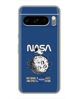 Чехол для Google Pixel 8 Pro с картинкой «NASA — лунная миссия»