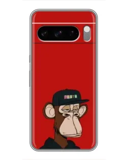 Чохол для Google Pixel 8 Pro з картинкою «Bored Ape — червоний фон»