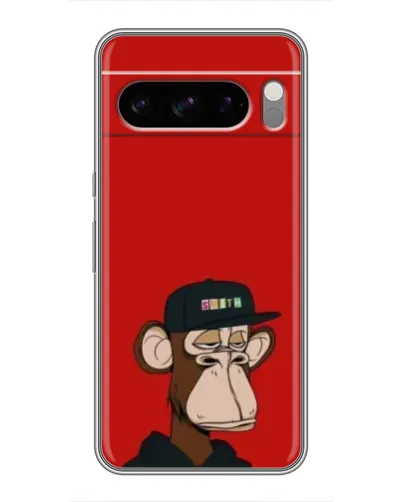 Чехол для Google Pixel 8 Pro с картинкой «Bored Ape — красный фон»