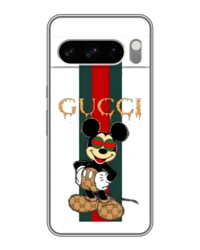 Чохол для Google Pixel 8 Pro з картинкою «Міккі Маус Gucci — смуги»