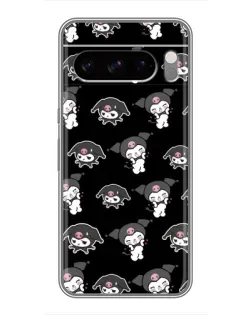 Чохол для Google Pixel 8 Pro з картинкою «Чорний паттерн Kuromi»