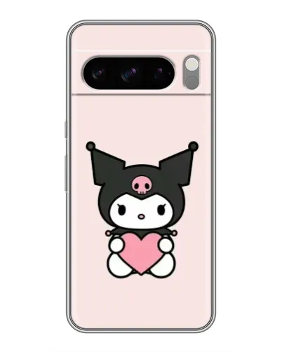 Чохол для Google Pixel 8 Pro з картинкою «Kuromi та серце»