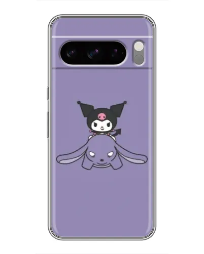 Чохол для Google Pixel 8 Pro з картинкою «Kuromi на ліловому фоні»