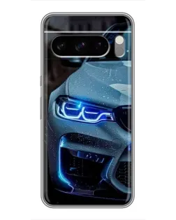 Чохол для Google Pixel 8 Pro з картинкою «Погляд BMW з синіми фарами»