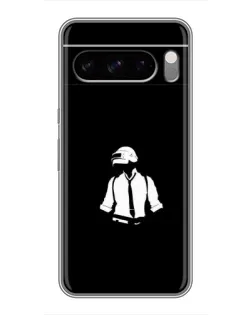 Чехол для Google Pixel 8 Pro с картинкой «PUBG — белый шлем»