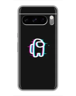 Чехол для Google Pixel 8 Pro с картинкой «Among Us неон»