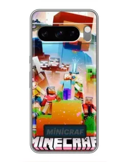 Чехол для Google Pixel 8 Pro с картинкой «Minecraft герои игры»