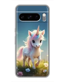 Чехол для Google Pixel 8 Pro с картинкой «Единорог на поляне»