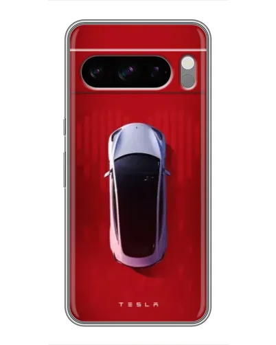 Чехол для Google Pixel 8 Pro с картинкой «Tesla Top View»