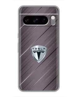 Чехол для Google Pixel 8 Pro с картинкой «Металлическая текстура Tesla»