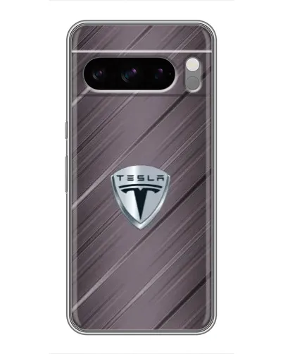 Чехол для Google Pixel 8 Pro с картинкой «Металлическая текстура Tesla»