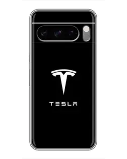 Чехол для Google Pixel 8 Pro с картинкой «Tesla White Logo»