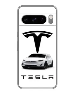 Чехол для Google Pixel 8 Pro с картинкой «Tesla White Style»