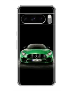 Чохол для Google Pixel 8 Pro з картинкою «Mercedes — неоновий лого»