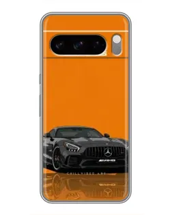 Чохол для Google Pixel 8 Pro з картинкою «Помаранчевий Mercedes AMG»