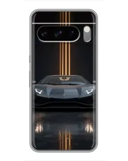 Чохол для Google Pixel 8 Pro з картинкою «Lamborghini золоті лінії»