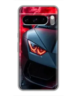 Чохол для Google Pixel 8 Pro з картинкою «Lamborghini червоне сяйво»