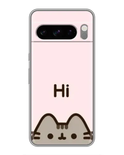 Чехол для Google Pixel 8 Pro с картинкой «Пушин говорит Hi»