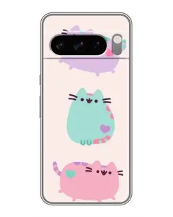 Чехол для Google Pixel 8 Pro с картинкой «Pusheen трио»