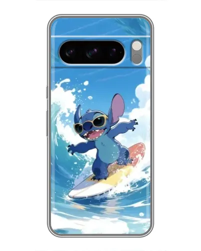 Чехол для Google Pixel 8 Pro с картинкой «Стич на волне»