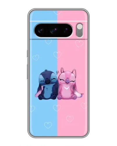 Чехол для Google Pixel 8 Pro с картинкой «Stitch и Angel Love»