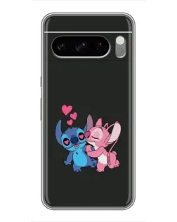 Чехол для Google Pixel 8 Pro с картинкой «Анжел целует Стича»