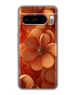 Чехол для Google Pixel 8 Pro с картинкой «Оранжевый макро цветок»