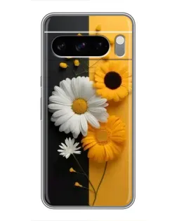 Чехол для Google Pixel 8 Pro с картинкой «Подсолнух и ромашка»