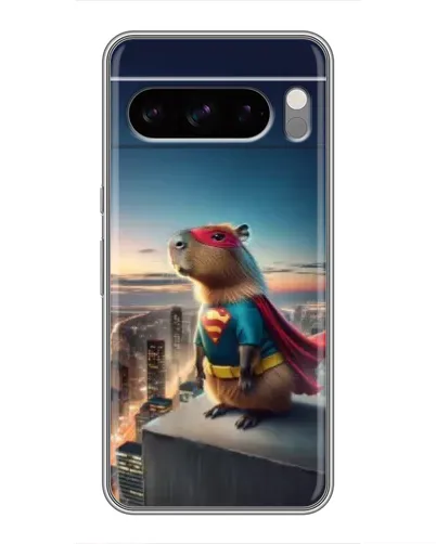 Чехол для Google Pixel 8 Pro с картинкой «Капи-мен супергерой»