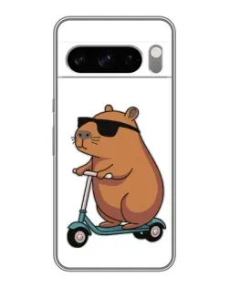 Чохол для Google Pixel 8 Pro з картинкою «Капібара на самокаті»